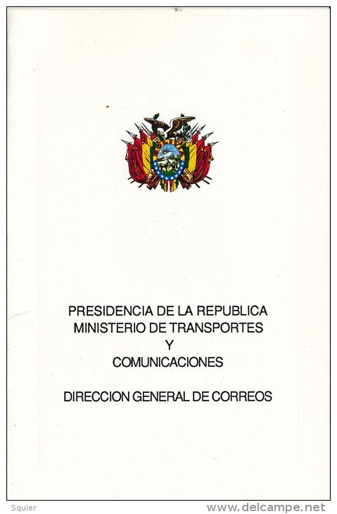 Bolivia, National Park Noel Kempff, Nature, Animals, FDC, Ministry Of Transport,1989,Beautiful Condition - Bolivië