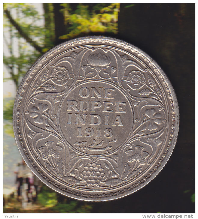 @Y@    BRITISH India  1  Rupee  1918   (2403) - India