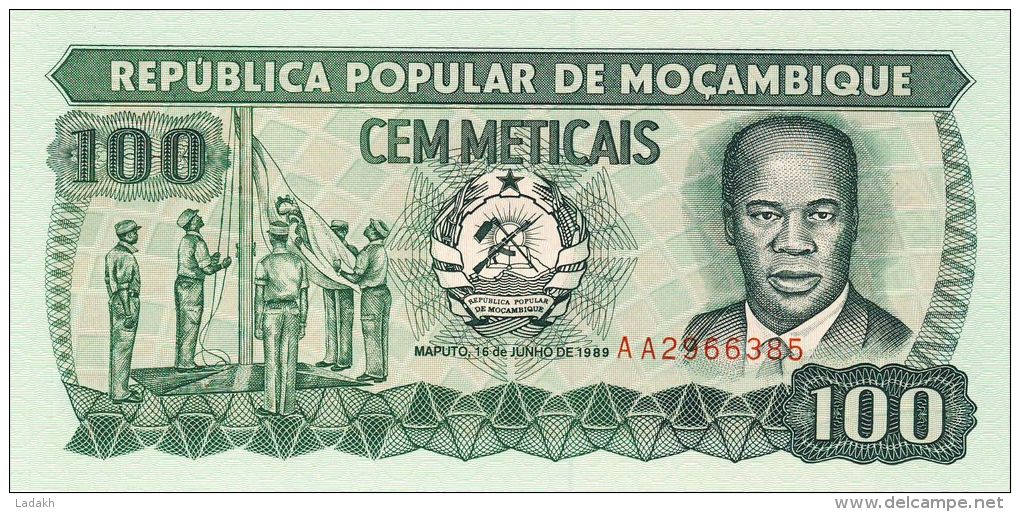 BILLET # MOZAMBIQUE # 100 METICAIS # PICK : 130    # 1989 #  NEUF # - Mozambique
