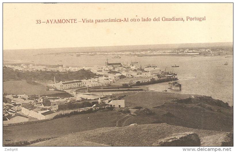 33 - AYAMONTE - VISTA PANORAMICA- AL OTIO LADO DEL GUADIANA, PORTUGAL - Huelva