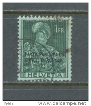 1950 SWITZERLAND 1FR. UNITED NATIONS OFFICE MICHEL: UNO14 USED - Service