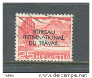 1950 SWITZERLAND 25C. I.L.O. OVERPRINTED MICHEL: ILO87 USED - Oficial