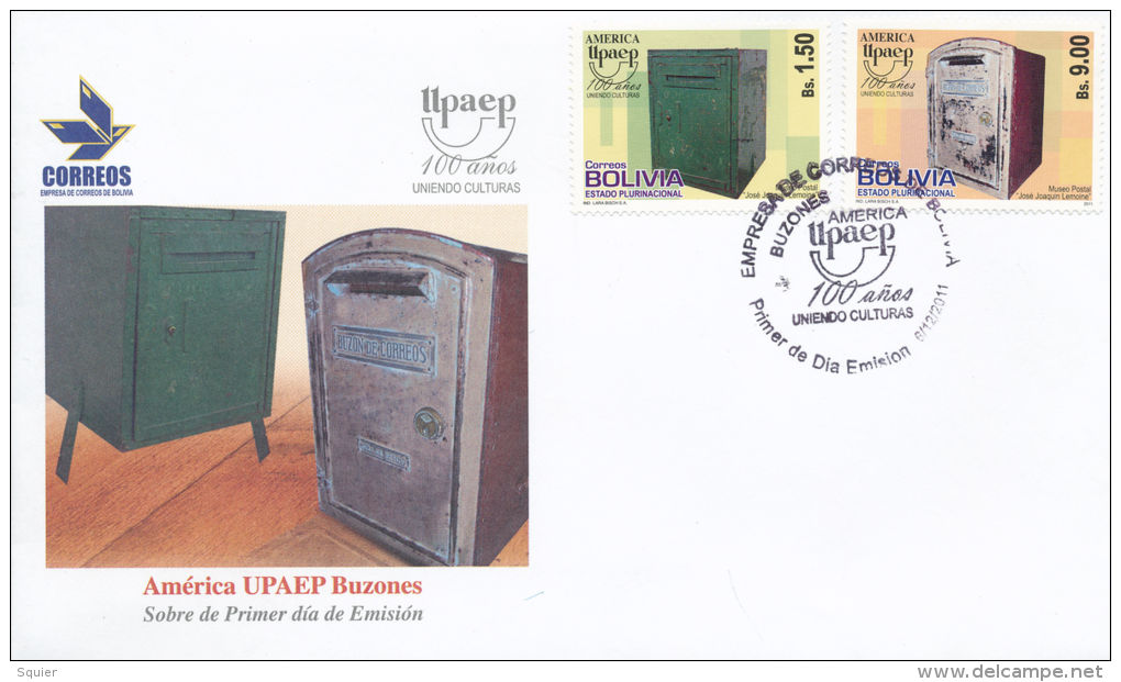 Postal History, First Postbox, Postal Museum, UPAEP,2011, First Day, Beautiful Condition - Bolivië