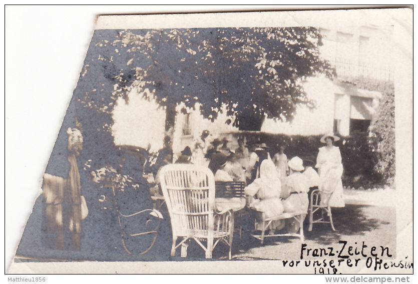 Photo Originale 1918 BUSIGNY (près Clary) - Le Château, Des Soeurs, Croix Rouge (A44, Ww1, Wk1) - Altri & Non Classificati