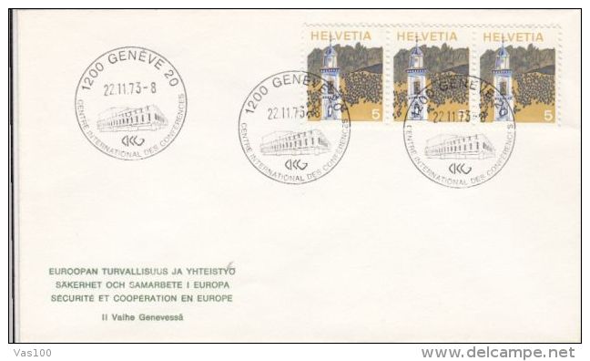 SECURITY AND COOPERATION IN EUROPE, SPECIAL COVER, 1973, SWITZERLAND - Storia Postale