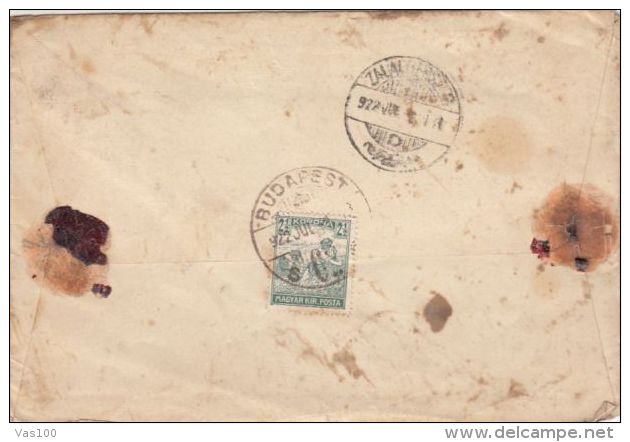 MOWING, STAMP ON COVER, 1922, HUNGARY - Briefe U. Dokumente