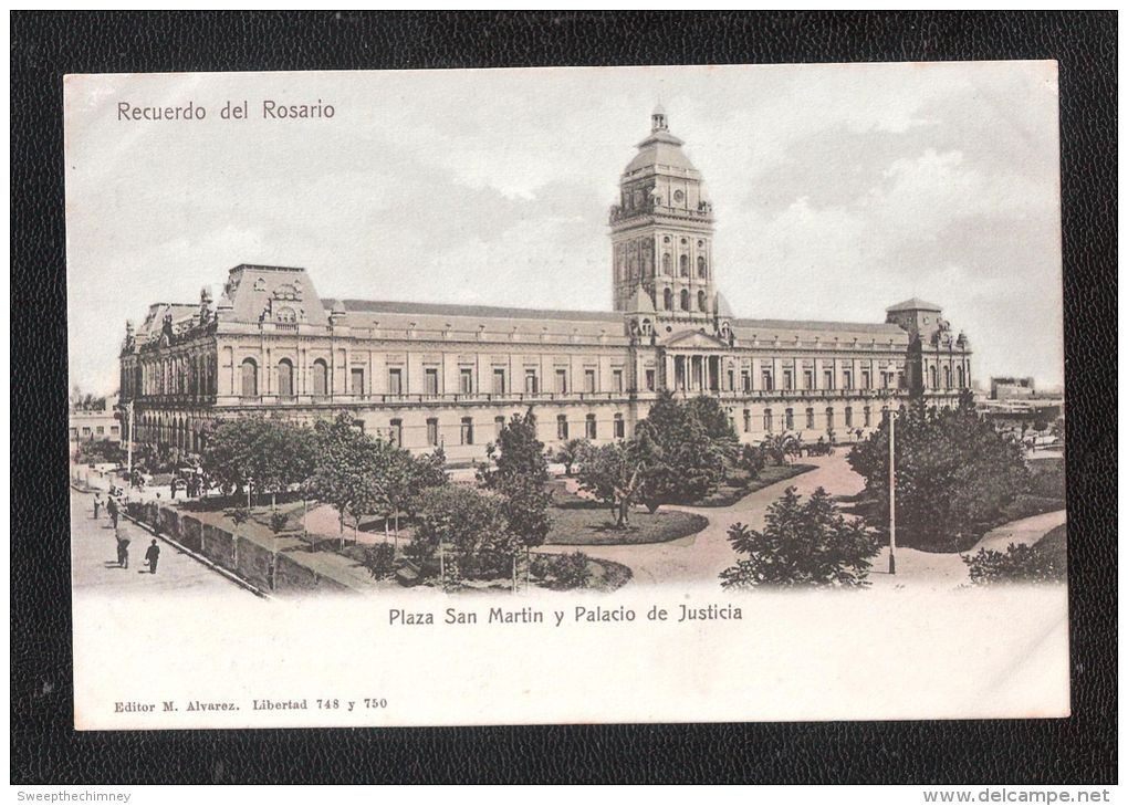 ARGENTINA Recuerdo Del Rosario Plaza San Martin Y Palacio De Justicia DOS SIMPLE  NON CIRCULADA - Argentina