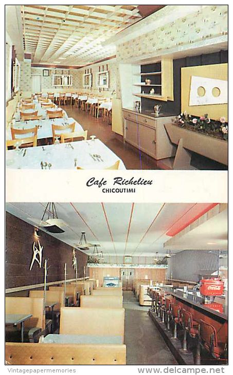 156068-Canada, Quebec, Chicoutimi, Cafe Richelieu, Interior Scenes, Dexter Press No 4635B - Chicoutimi