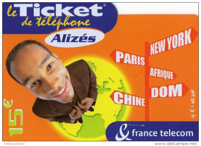 TICKET  FRANCE TELECOM  15e   Alizes Homme - Tickets FT