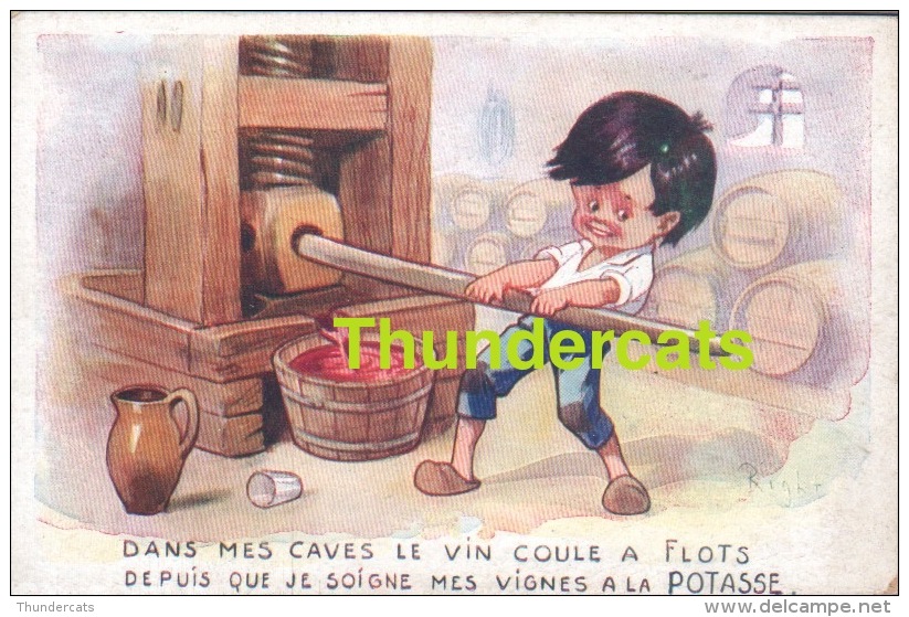 CPA ILLUSTRATEUR ENFANT ** RIGHT  ** ARTIST SIGNED CHILDREN CARD - Right