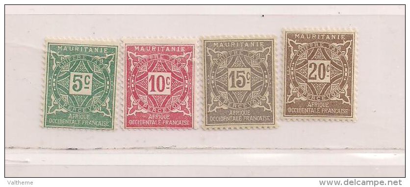 MAURITANIE  ( FRMAURI - 2 )  1914   N° YVERT ETR TELLIER    TAXE  N°  17/20  N* - Unused Stamps