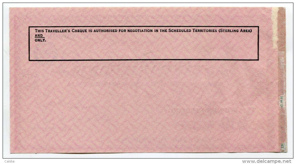 Grande-Bretagne Great Britain 10 Pounds ""CHEQUE De VOYAGE " AUNC TRAVELLERS CHEQUE "" SPECIMEN Standard Bank - Andere & Zonder Classificatie