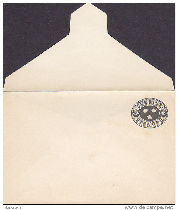 Sweden "Petite" Postal Stationery Ganzsache Entier Mi. U 8, 4 FYRA Öre Ovaler Wertstempel Unused - Ganzsachen