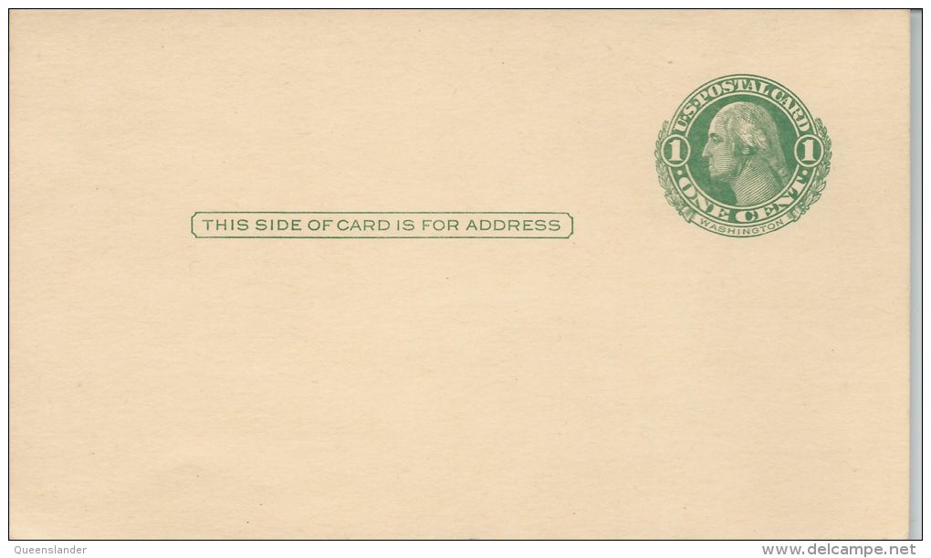 19??  1 Cent Washington  Unaddressed Postal Card  Unused Front & Back Shown - 1921-40