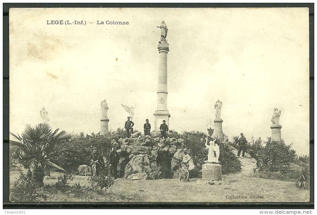 CP - LEGE (LOIRE INFERIEURE) : LA COLONNE - AU DOS : LA ROCHE S/ YON A NANTES - BAZOCHES S/ LE BETZ (LOIRET) - Legé