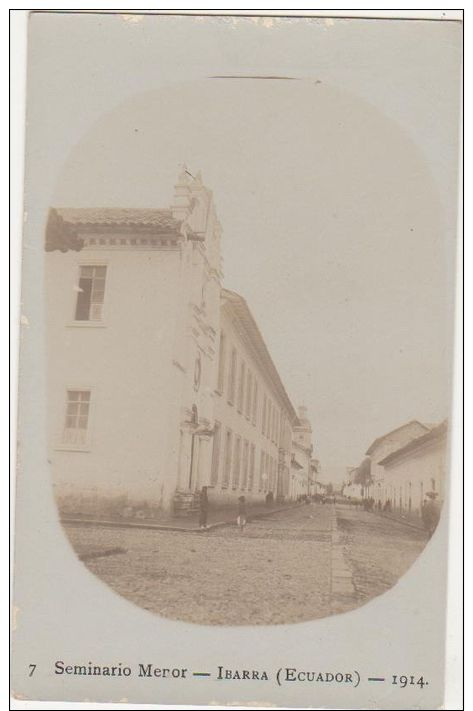 CPA PHOTO EQUATEUR ECUADOR IBARRA Seminario Menor San Diego 1914 Rare - Ecuador