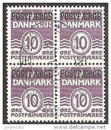 DENMARK #  POSTFÆRGE  STAMPS FROM YEAR 1939 BLOCK OF 4 - Paquetes Postales