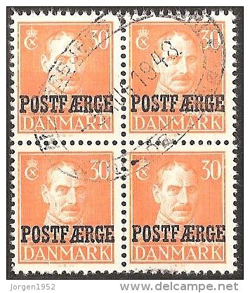 DENMARK #  POSTFÆRGE  STAMPS FROM YEAR 1945 BLOCK OF 4 - Paketmarken