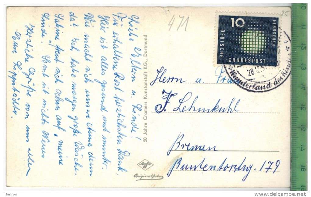 Lippstadt, Elisabethkirche,  Verlag: Cramers KG, Dortmund, Postkarte Mit Frankatur, Mit Stempel, 28.12.57 - Lippstadt