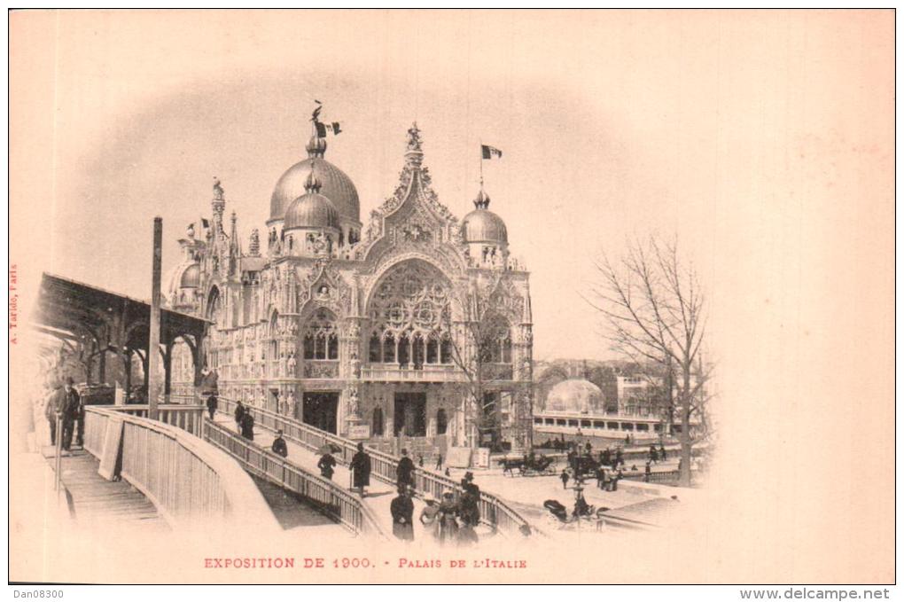 75 PARIS EXPOSITION  DE 1900 PALAIS DE L'ITALIE CARTE PRECURSEUR PAS CIRCULEE - Expositions