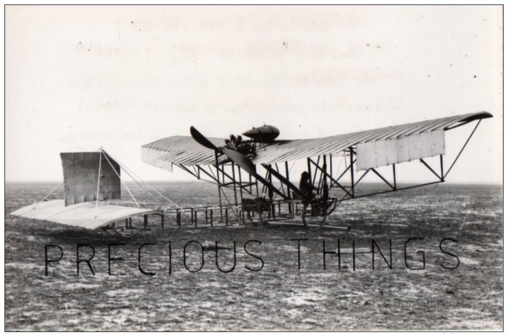 AVIATION PHOTO.14X9 CMS. AEROBUS  BLERIOT XIII PILOTE PAR LEMARTIN .IL A VOLE AVEC 10 PASSAGERS  . SAFARA .TEXTE AU DOS - ....-1914: Précurseurs