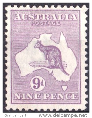 Australia 1916 Kangaroo 9d Violet 3rd Watermark Mint No Gum - Nuevos