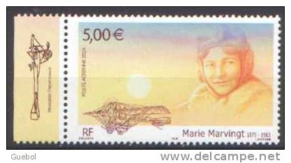 France N° PA  67 A ** Poste Aérienne - Pionnière De L'aviation. Marie MARVINGT - - 1960-.... Neufs