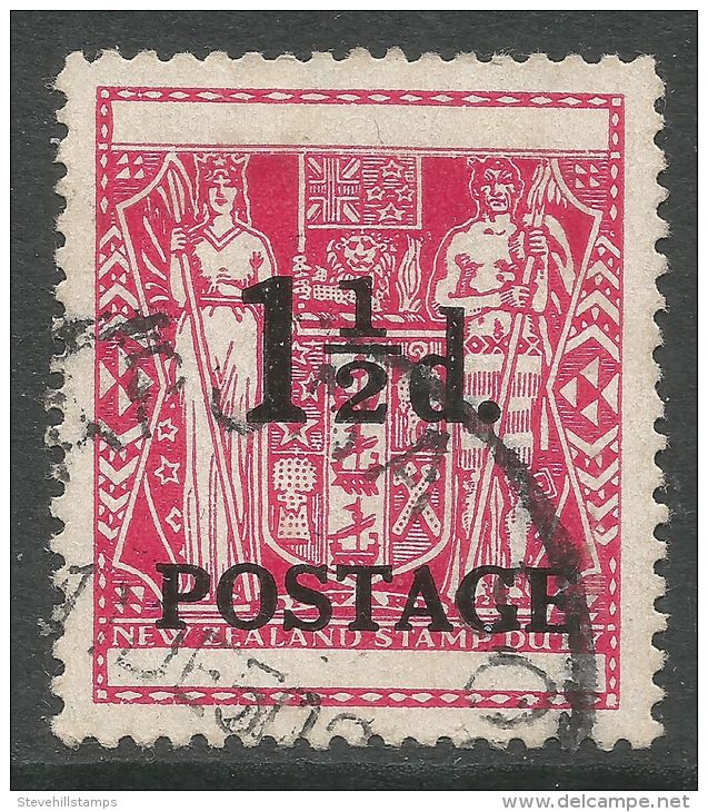 New Zealand. 1950 Fiscal Stamp Overprinted. 1½d Used - Used Stamps