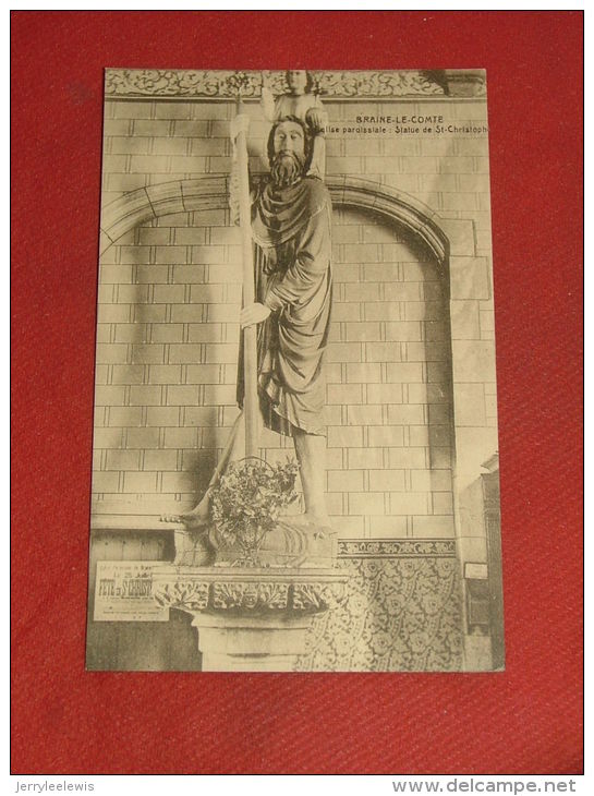BRAINE LE COMTE  -  Eglise Paroissiale  -  Statue De St Christophe - Braine-le-Comte