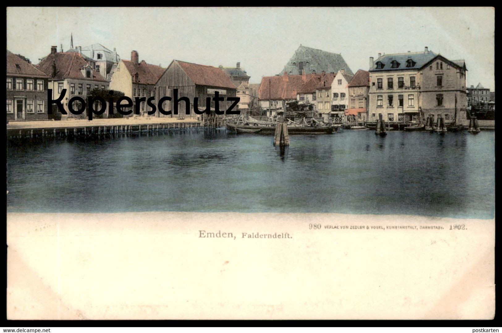 ALTE POSTKARTE EMDEN FALDERNDELFT 1902 Postcard Cpa AK Ansichtskarte - Emden