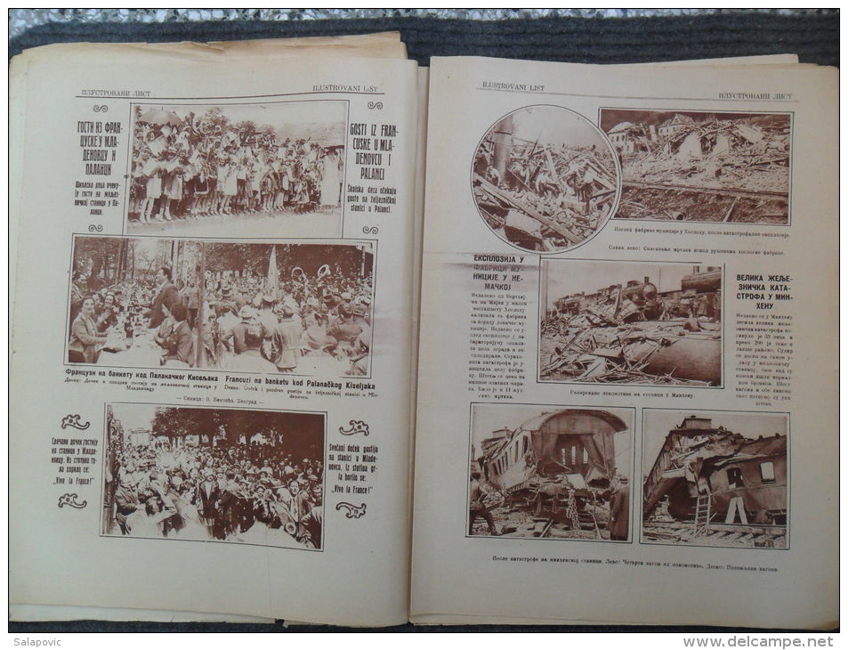 ILUSTROVANI LIST,NJ. V. PRESTOLONASLEDNIK PETAR PECA RIBU NA PLAŽI U SELCIMA , 1926  KRALJEVINA SHS   6 SCANS - Revues & Journaux