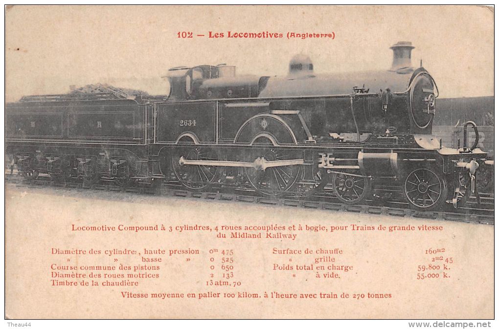 ¤¤  -  102  -  Les Locomotives (Angleterre)  -  Carte Fleury  -  Chemin De Fer   -  ¤¤ - Eisenbahnen