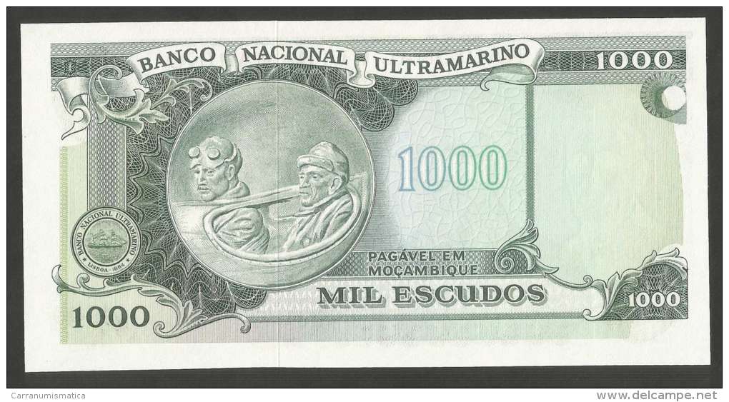 [NC] MOCAMBIQUE - BANCO NACIONAL ULTRAMARINO - 1000 ESCUDOS (1972) UNC - Moçambique