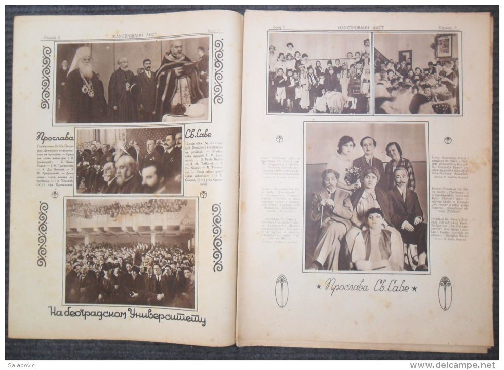 ILUSTROVANI LIST, LUKA &#268;ELOVI&#262; NAJVE&#262;I PROSVETNI DOBROTVOR   1926  KRALJEVINA SHS   4 SCANS - Magazines