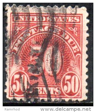 USA 1930 Postage Due 50c. - Red -  FU - Taxe Sur Le Port