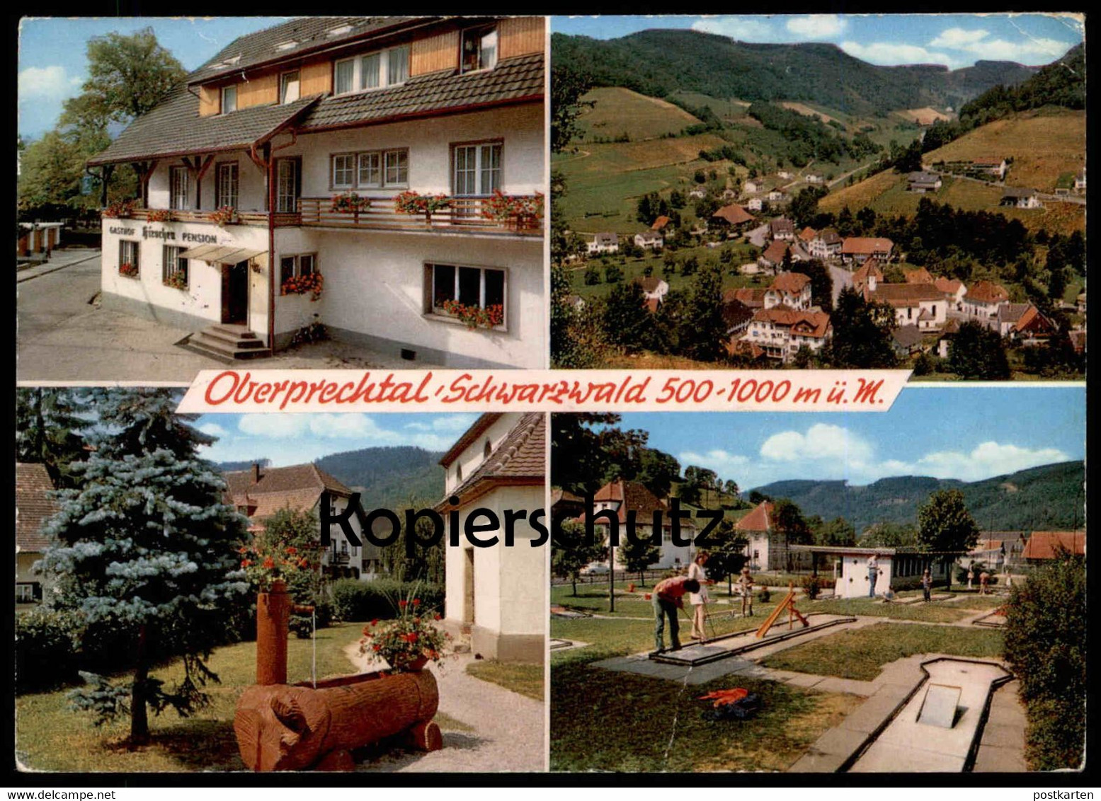 ÄLTERE POSTKARTE OBERPRECHTAL SCHWARZWALD GASTHOF HIRSCHEN MINIGOLF Crazy Miniature Mini-golf Ansichtskarte Cpa Postcard - Elzach