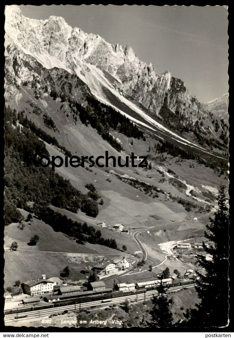 ÄLTERE POSTKARTE LANGEN AM ARLBERG BAHNHOF MIT ZUG WAGGON Train Gare Station Klösterle Vorarlberg Austria Autriche Cpa - Klösterle