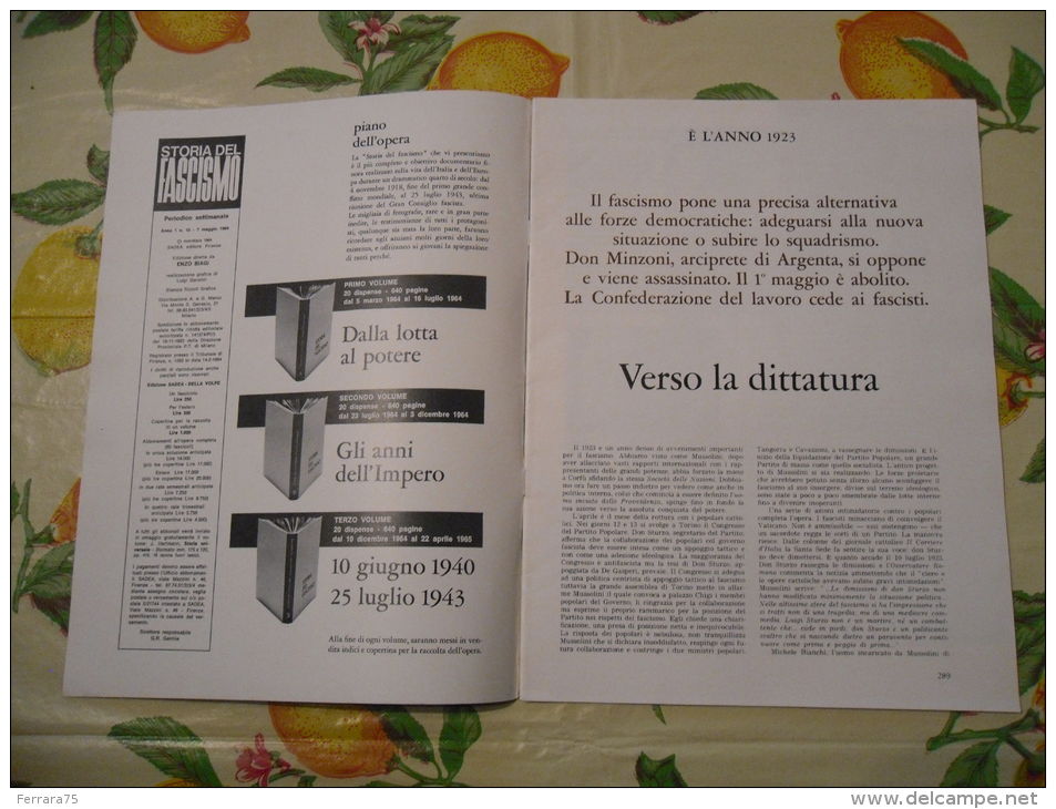 WW2 STORIA DEL FASCISMO ENZO BIAGI N.10 1964 L'ASSASSINIO DI DON MINZONI - Autres & Non Classés