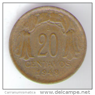 CILE 20 CENTAVOS 1948 - Cile