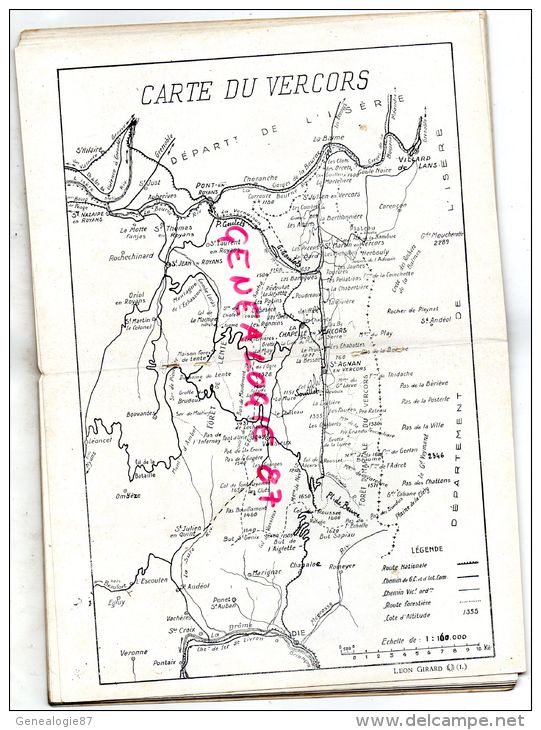 26-38- GUIDE ILLUSTRE DU VERCORS-SYNDICAT INITIATIVE LA CHAPELLE EN VERCORS1936-24 ITINERAIRES - Midi-Pyrénées