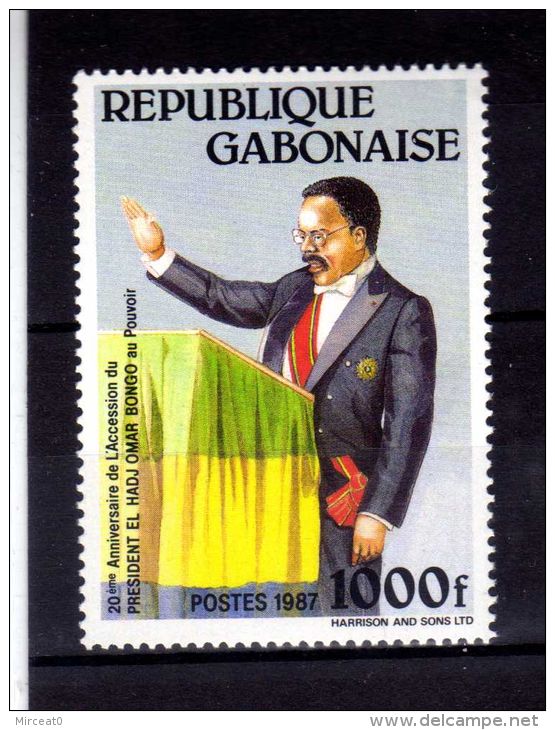 GABON  1987  MNH   " LE PRESIDENT OMAR BONGO " -  1 VAL. - Gabon (1960-...)