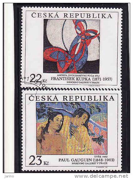 Tchéquie 1998, Art-painting Kupka Et Paul Gauguin, Oblitérés, Michel 190-191 - Gebruikt