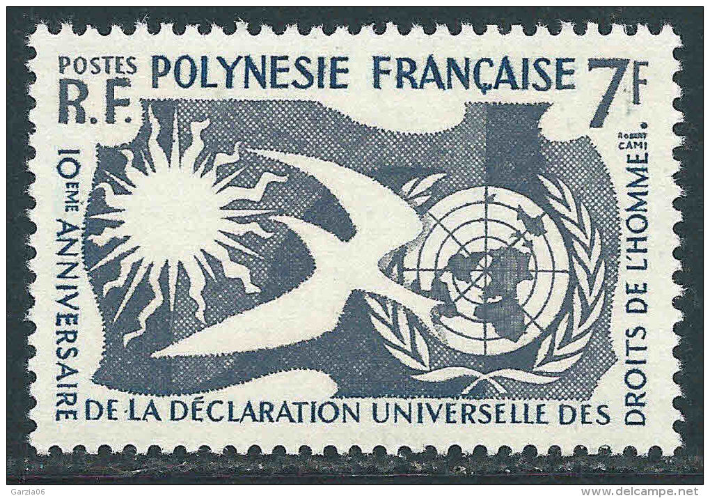 Polynésie - 1958 - Droits De L' Homme - N° 12  - Neufs ** - - MNH - Unused Stamps