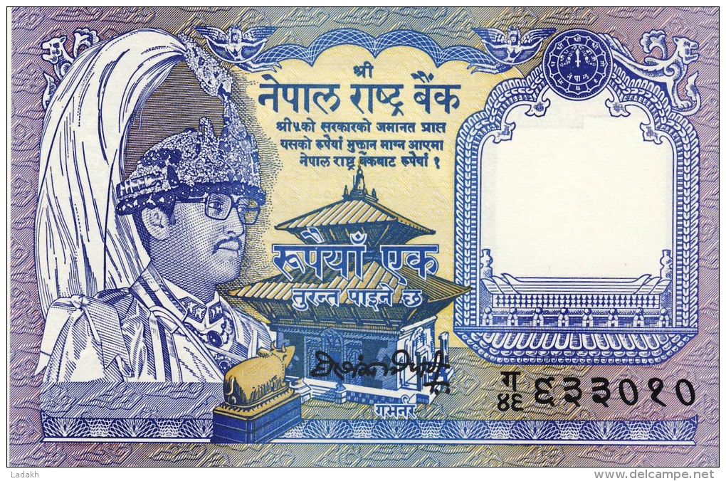 BILLET # NEPAL # 1991 # PICK 37 # BILLET NEUF # 1 ROUPIE  # - Népal