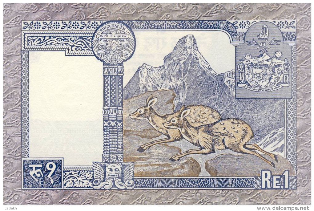 BILLET # NEPAL # 1991 # PICK 37 # BILLET NEUF # 1 ROUPIE  # - Népal