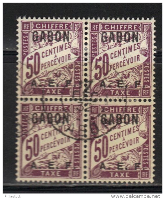 GABON N° T 7 Bloc De 4 Obl. - Used Stamps