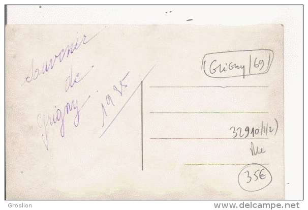 GRIGNY (RHONE) CARTE PHOTO CLASSE DE GARCONS 1935 - Grigny