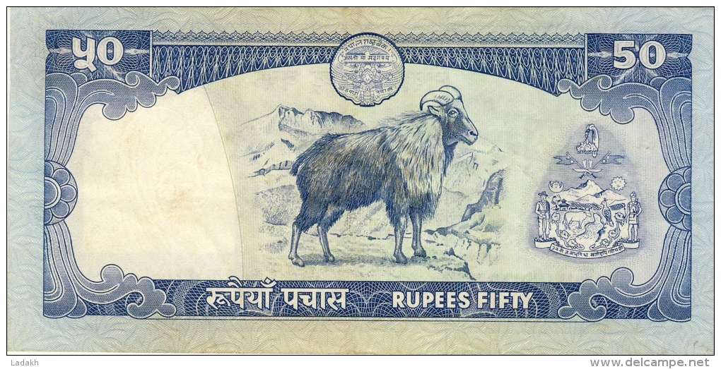 BILLET # NEPAL # 1983 # PICK 33 # BILLET CIRCULE # 50 ROUPIES  # - Nepal