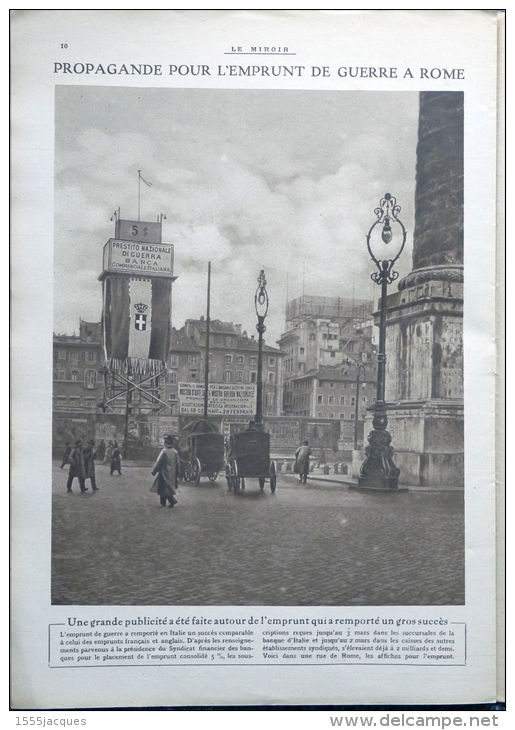 LE MIROIR N° 174 / 25-03-1917 RÉVOLUTION RUSSE VENISE BAGDAD MAUDE KIGOMA SOISSONS GOMMECOURT MACÉDOINE LISBONNE