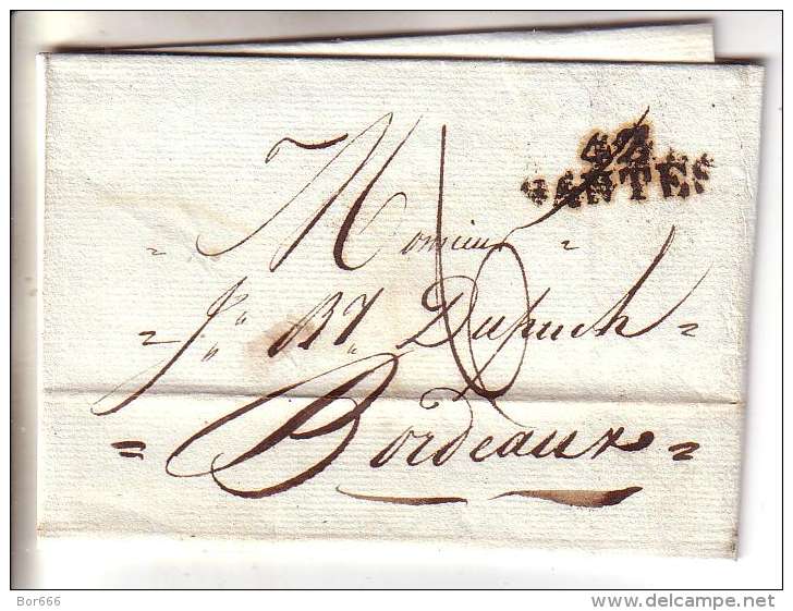 GOOD OLD FRANCE Letter 1808 Nantes To Bordeaux - 1801-1848: Precursors XIX